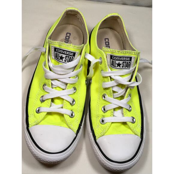 Converse All Star Low Neon Yellow Women’s 8 Men’s 6 - Picture 6 of 11